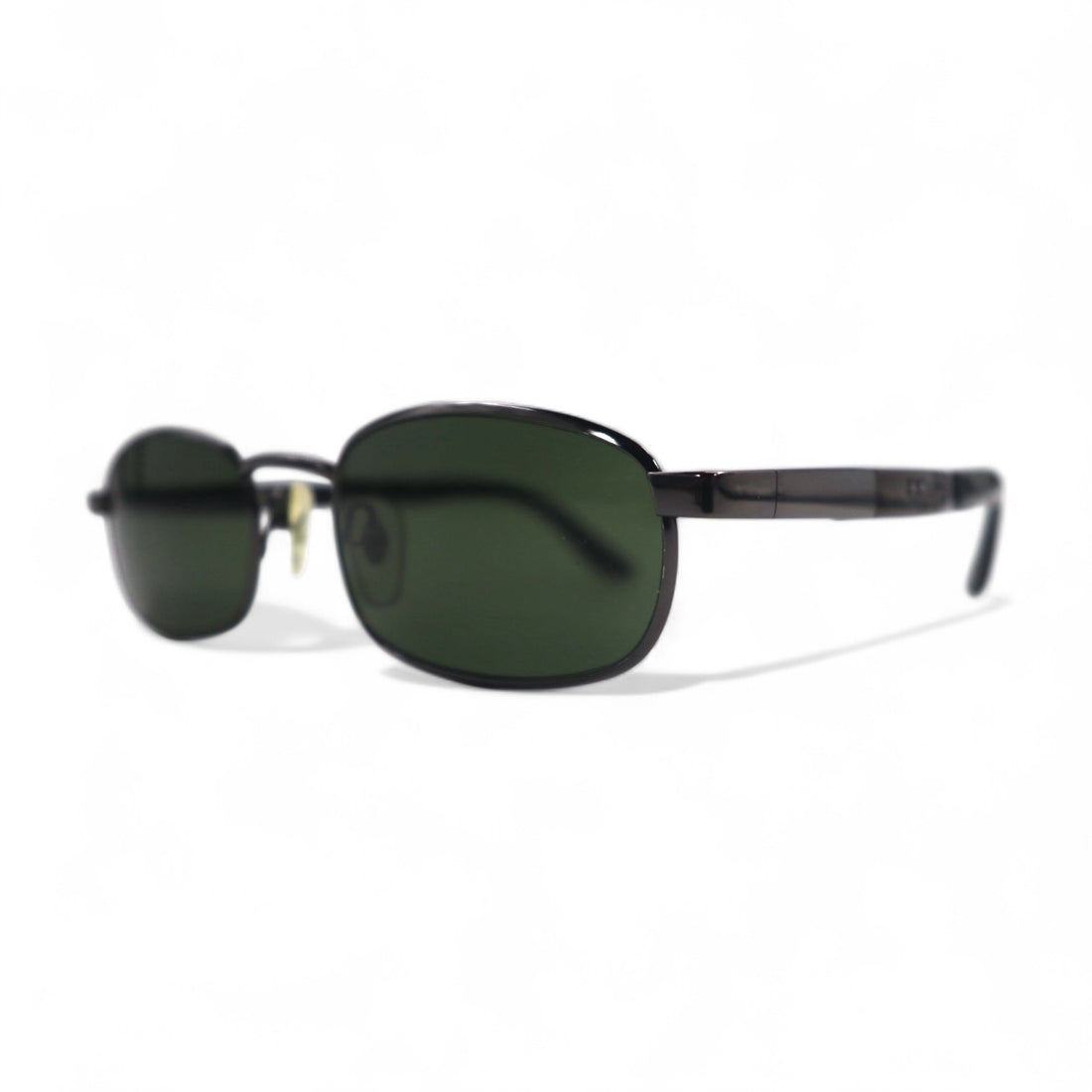PRADA Oval Minimal Frame Sunglasses Black Metal Mode P302 Made in Italy