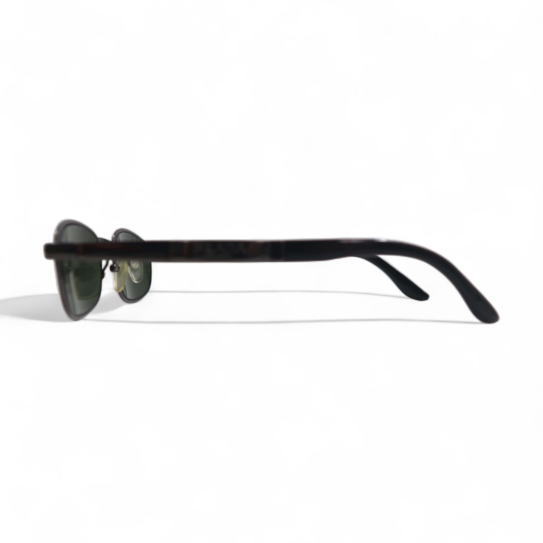 PRADA Oval Minimal Frame Sunglasses Black Metal Mode P302 Made in Italy