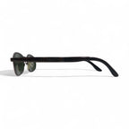 PRADA Oval Minimal Frame Sunglasses Black Metal Mode P302 Made in Italy