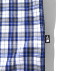 THE NORTH FACE Short Sleeve Shirt XL Blue Check Cotton US Standard