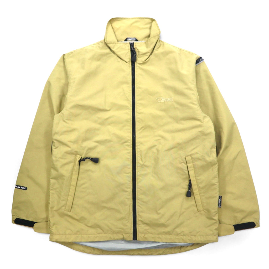 Bear USA 90s Mountain Jacket, Shell Jacket, XL, Beige, Waterproof, Breathable, One Point Logo Embroidery