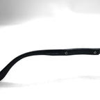 PRADA Oval Minimal Frame Sunglasses Black Metal Mode P302 Made in Italy