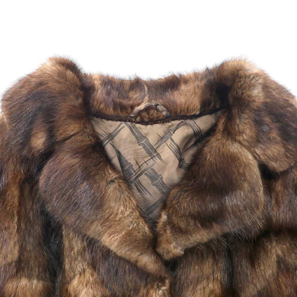 PELZHAUS FLAMM GESEKE Fur Jacket Fur FREE Brown Euro Vintage