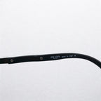 PRADA Oval Minimal Frame Sunglasses Black Metal Mode P302 Made in Italy