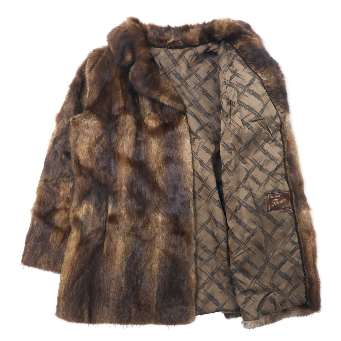 PELZHAUS FLAMM GESEKE Fur Jacket Fur FREE Brown Euro Vintage