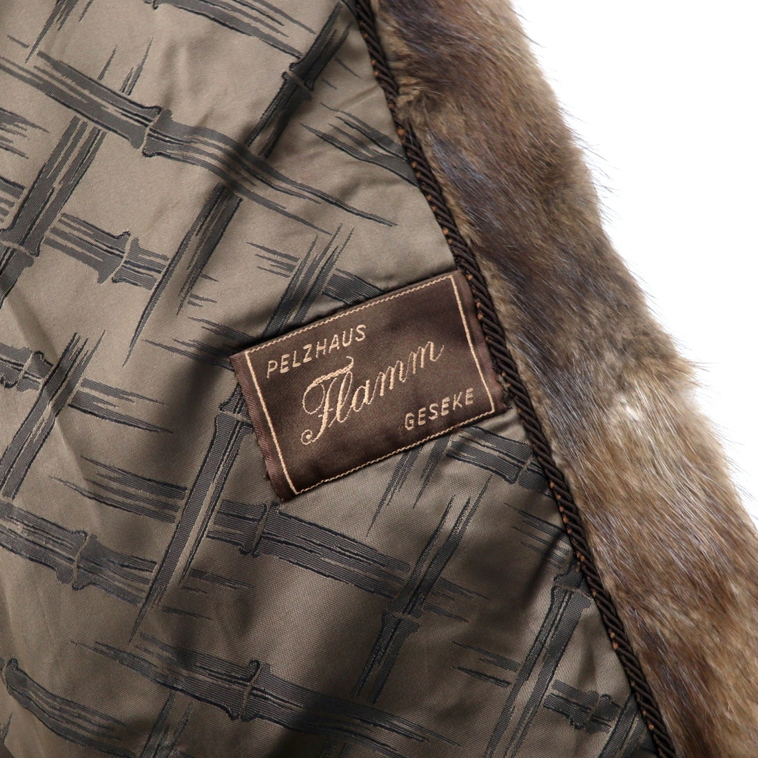 PELZHAUS FLAMM GESEKE Fur Jacket Fur FREE Brown Euro Vintage