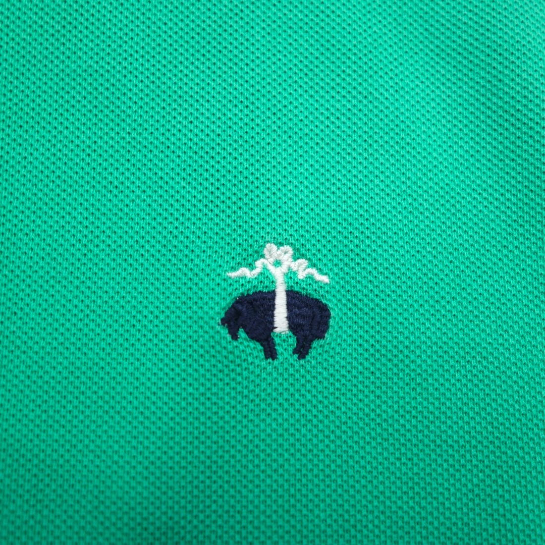 Brooks Brothers Original Fit Polo Shirt M Green Cotton Pique Single Logo Embroidery