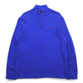 POLO RALPH LAUREN ハーフジップ スウェット L ブルー コットン スモールポニー刺繍