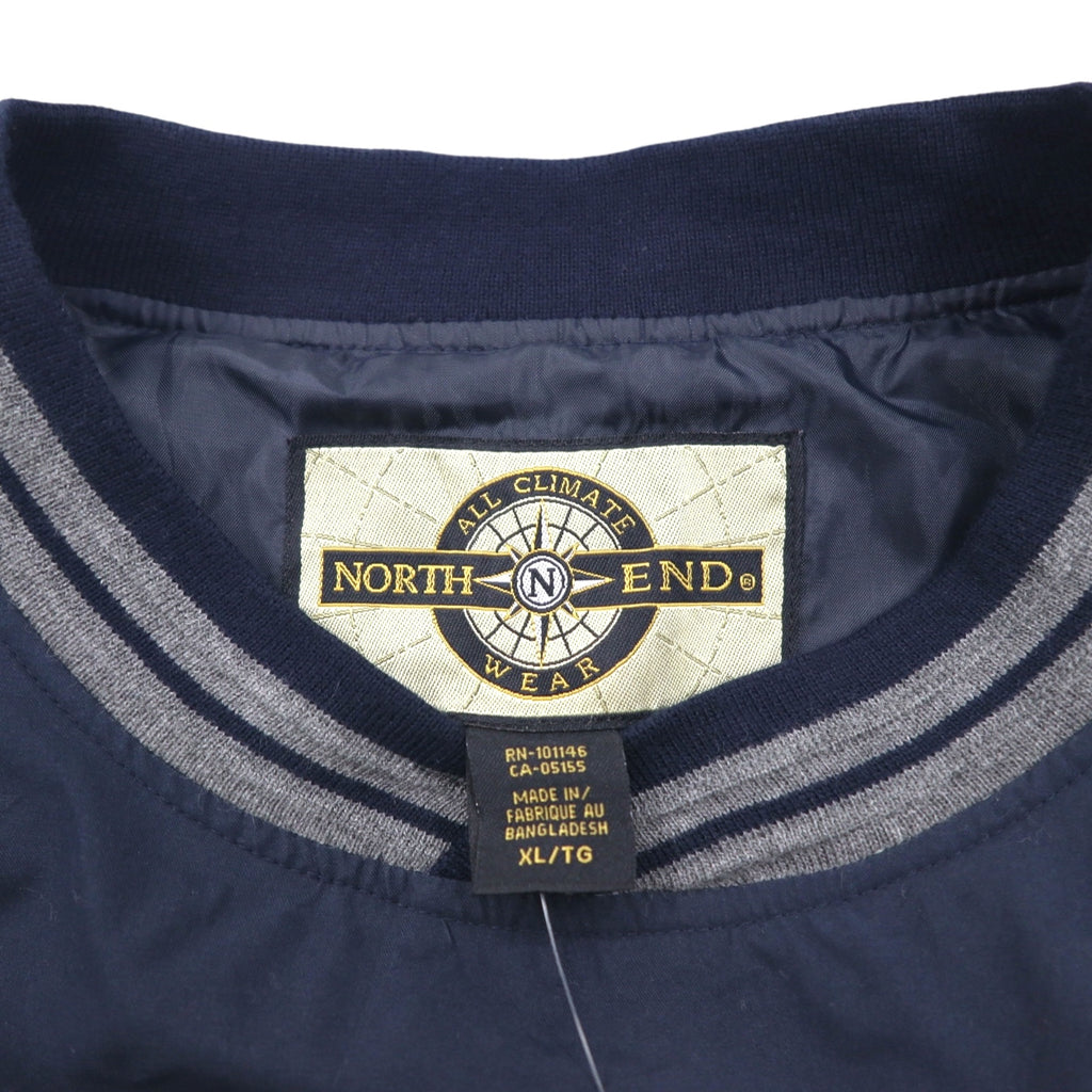 NORTH END Piste Ribline Pullover Nylon Jacket Jersey XL Navy Waterproof Teflon US Company Single Point Embroidery Unused