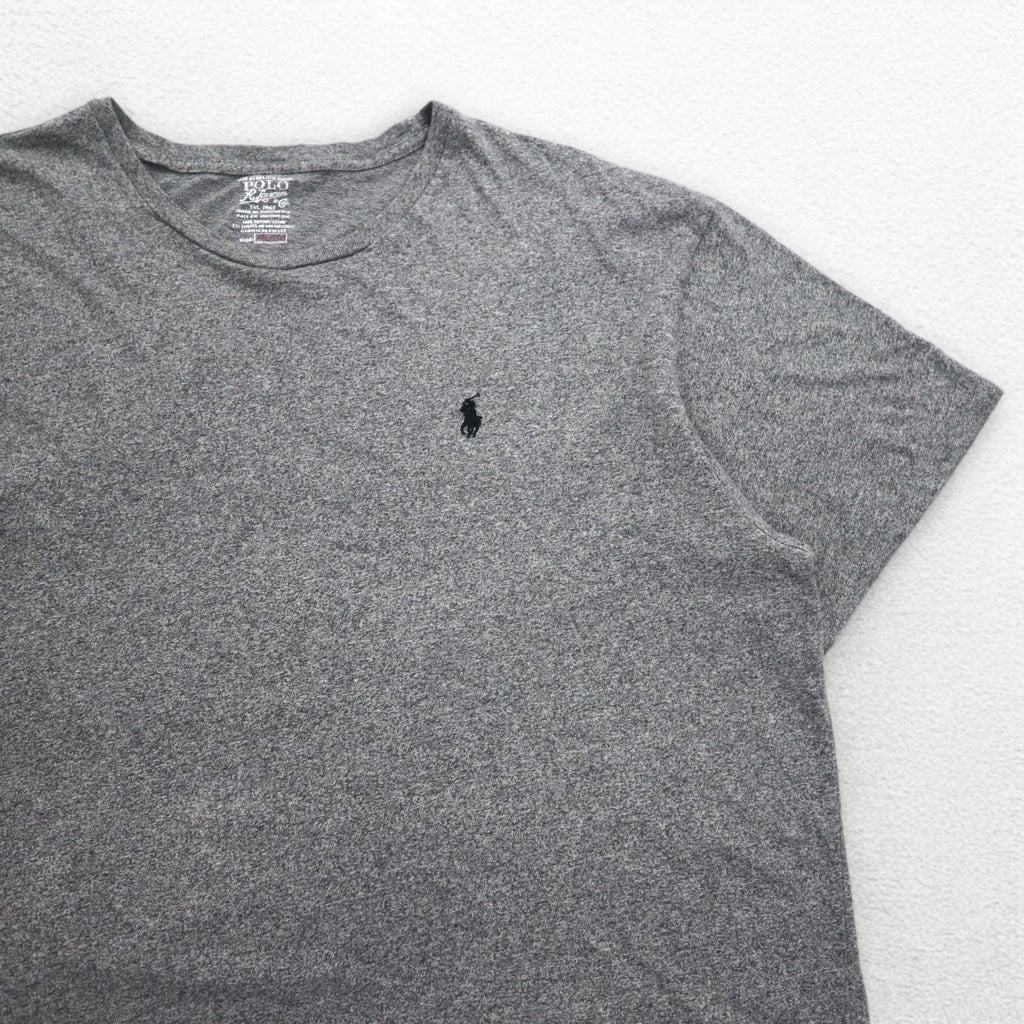 POLO RALPH LAUREN Small Pony Embroidered T-Shirt 2XL Grey Cotton