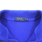 POLO RALPH LAUREN ハーフジップ スウェット L ブルー コットン スモールポニー刺繍