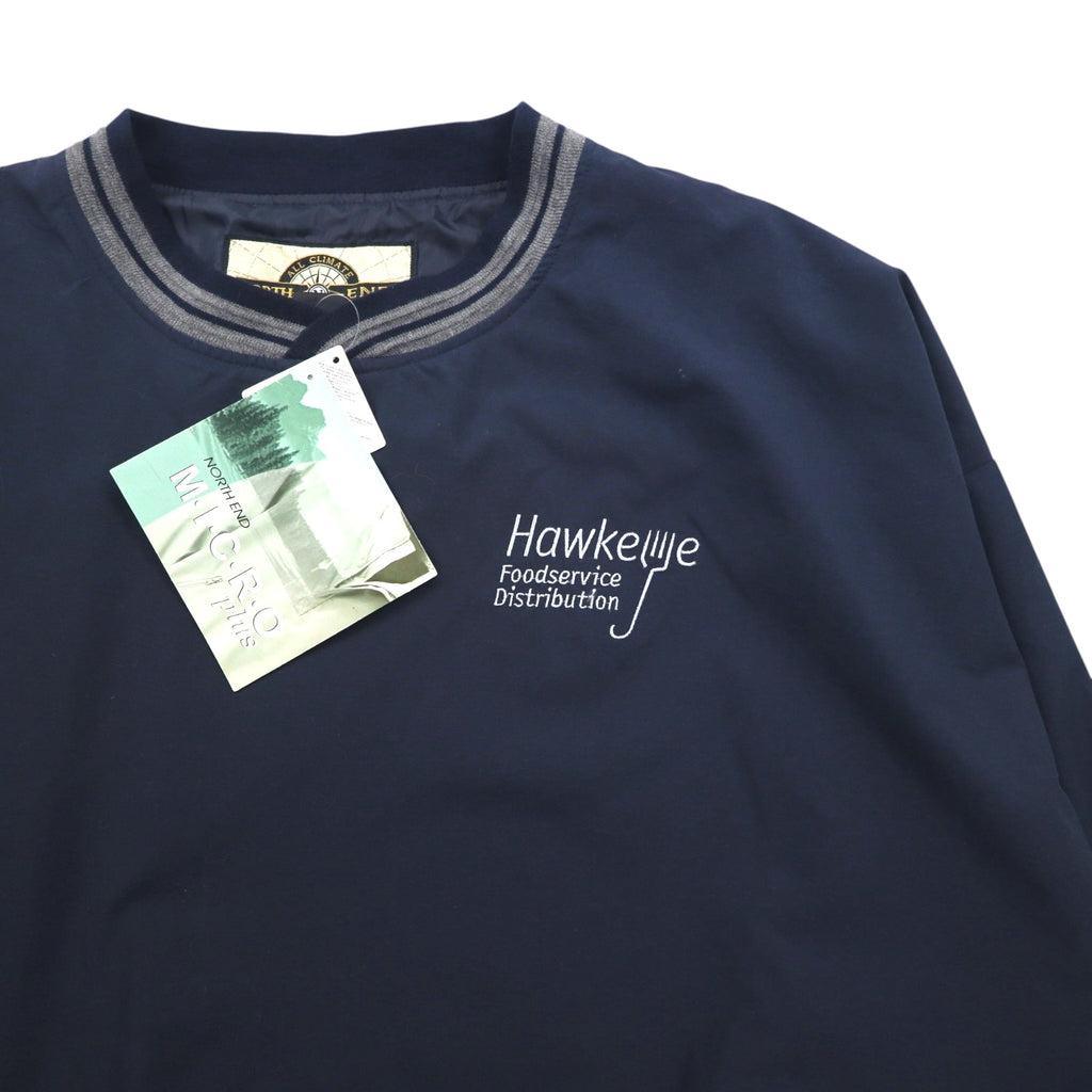 NORTH END Piste Ribline Pullover Nylon Jacket Jersey XL Navy Waterproof Teflon US Company Single Point Embroidery Unused