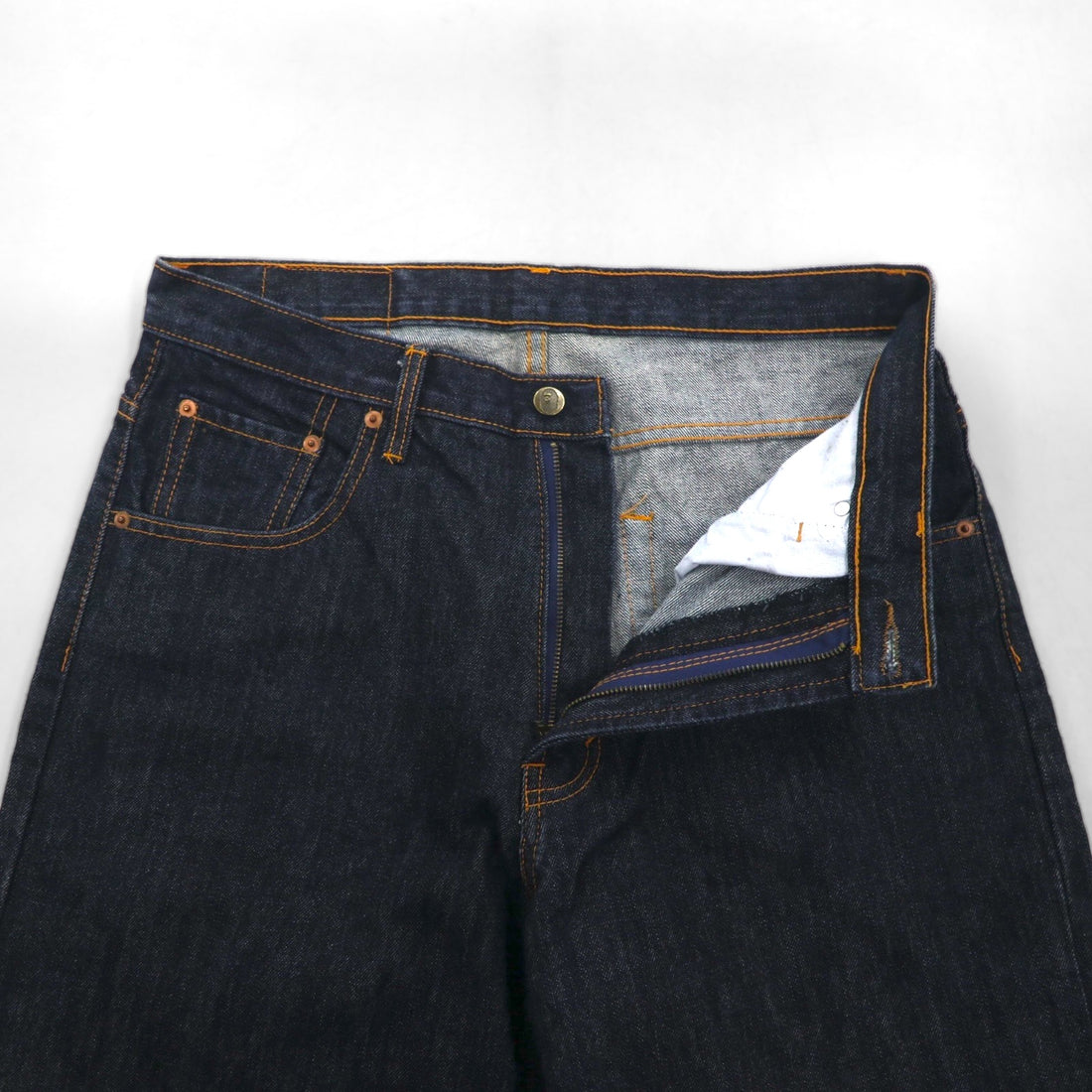 A Bathing Ape Rigid Denim Jeans, Size L, Indigo Blue, Lot 2005