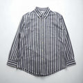 Brooks Brothers REGENT Button-Down Shirt, Size L, Gray, Striped, Non-Iron, Cotton