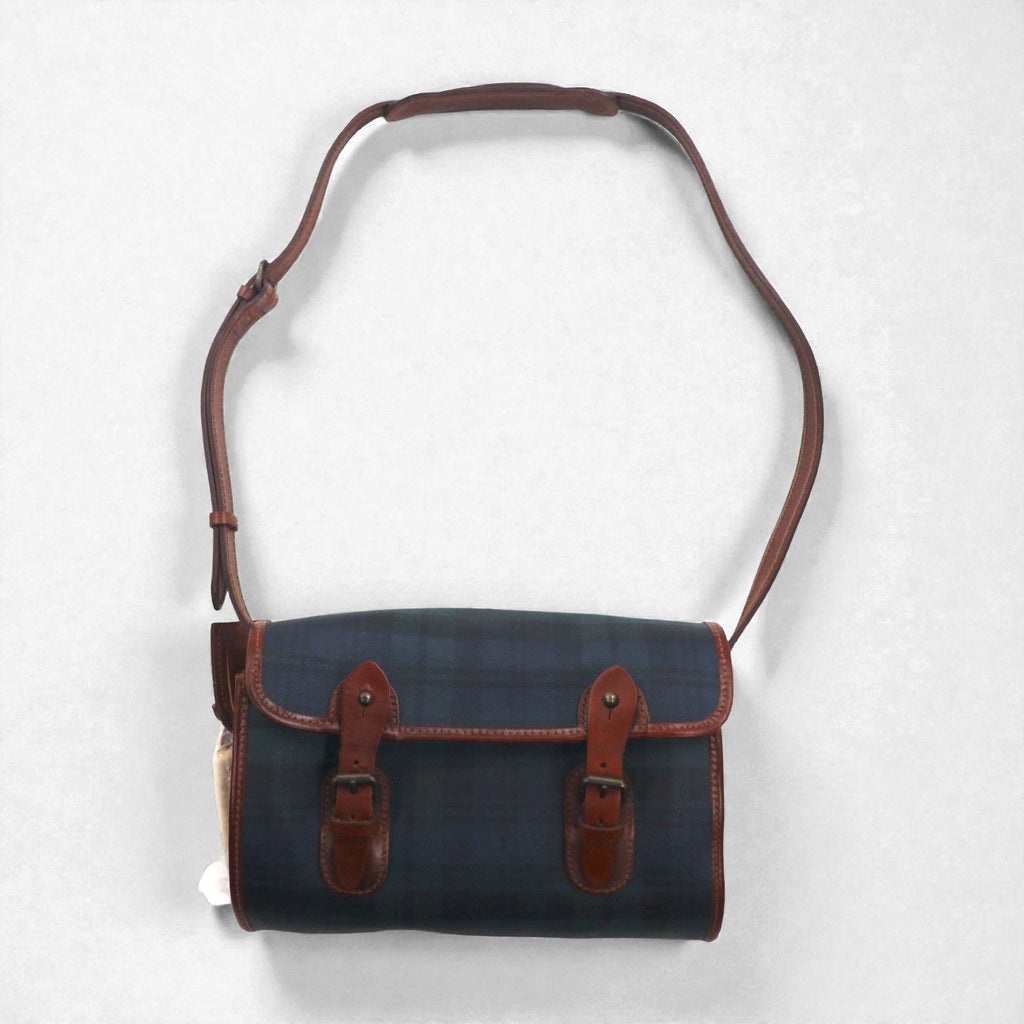 Polo Ralph Lauren Black Watch Shoulder Bag Green PVC Leather Check