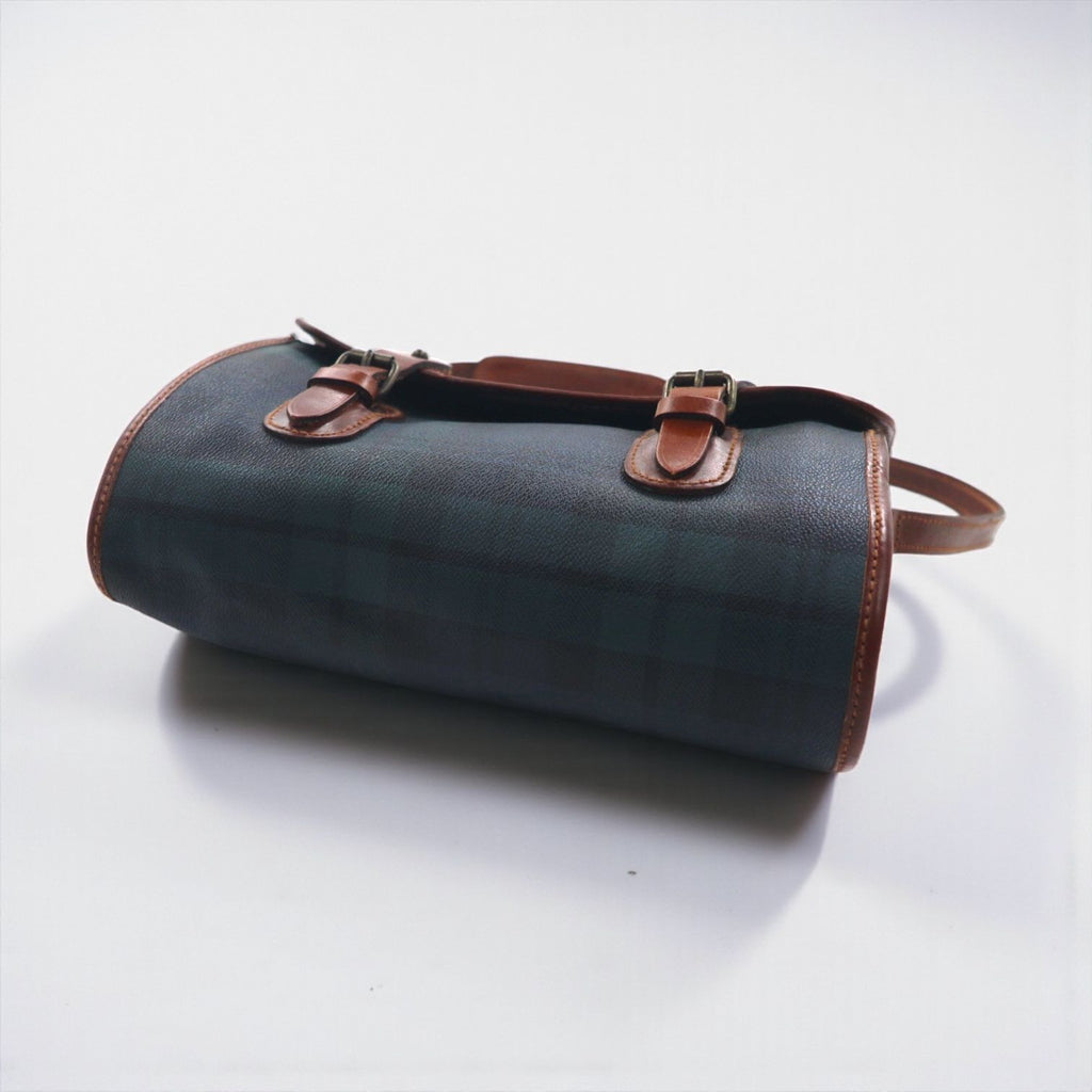 Polo Ralph Lauren Black Watch Shoulder Bag Green PVC Leather Check