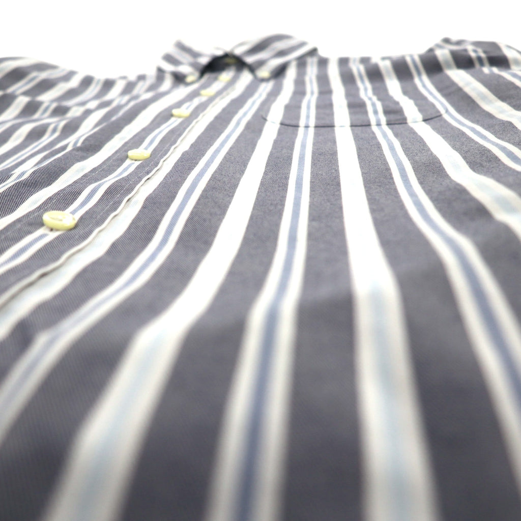 Brooks Brothers REGENT Button-Down Shirt, Size L, Gray, Striped, Non-Iron, Cotton