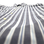 Brooks Brothers REGENT Button-Down Shirt, Size L, Gray, Striped, Non-Iron, Cotton