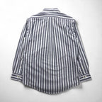 Brooks Brothers REGENT Button-Down Shirt, Size L, Gray, Striped, Non-Iron, Cotton