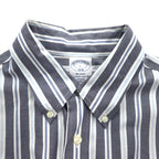 Brooks Brothers REGENT Button-Down Shirt, Size L, Gray, Striped, Non-Iron, Cotton