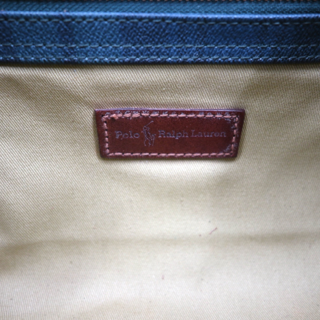 Polo Ralph Lauren Black Watch Shoulder Bag Green PVC Leather Check