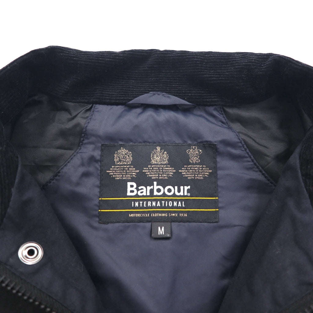 BARBOUR インターナショナル INTERNATIONAL LOCK WAX JACKET オイルド モーターサイクルジャケット M ブラック ダブルジップ MWX1176BK71