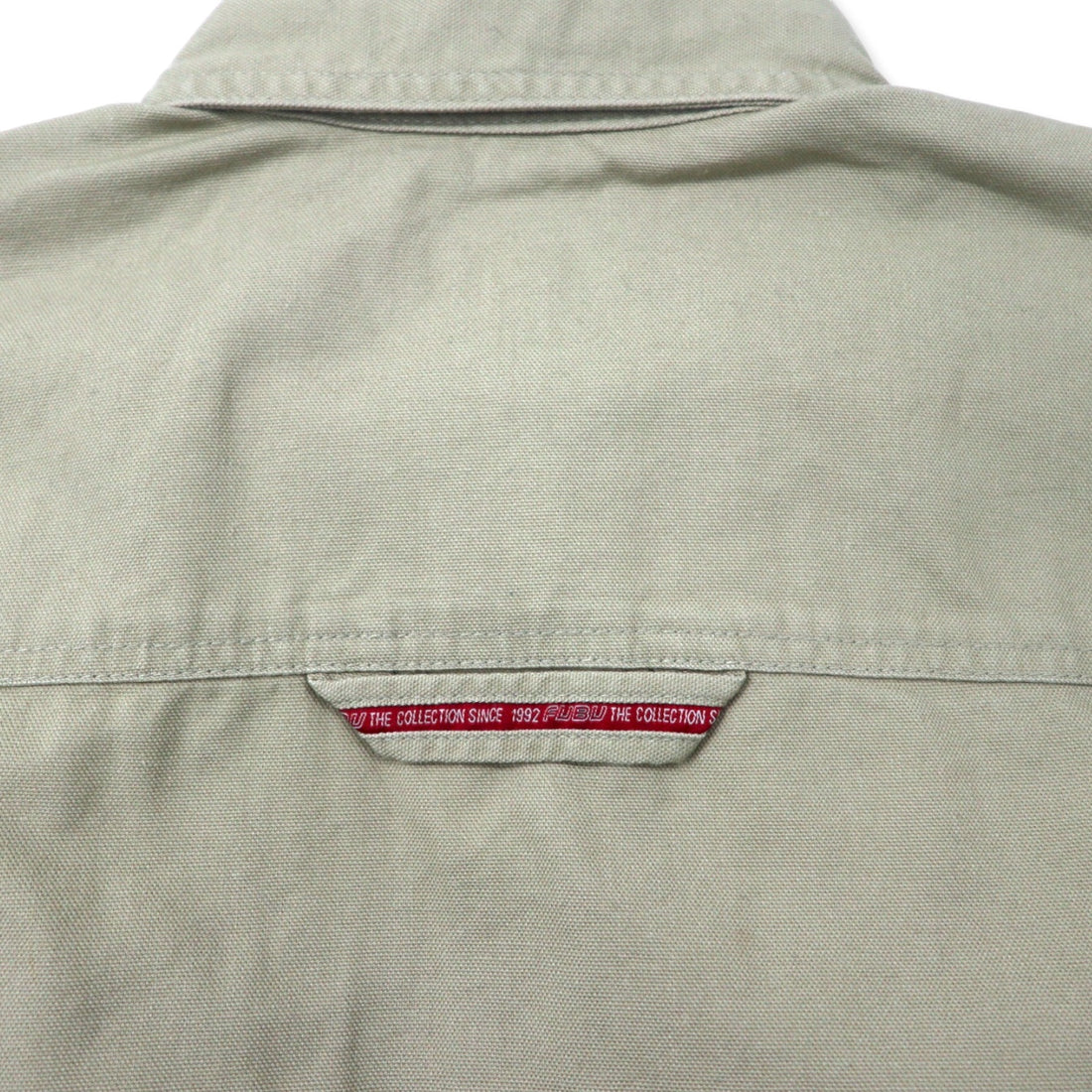 FUBU 00's Utility Work Shirt M Beige Cotton Big Size Unused Item