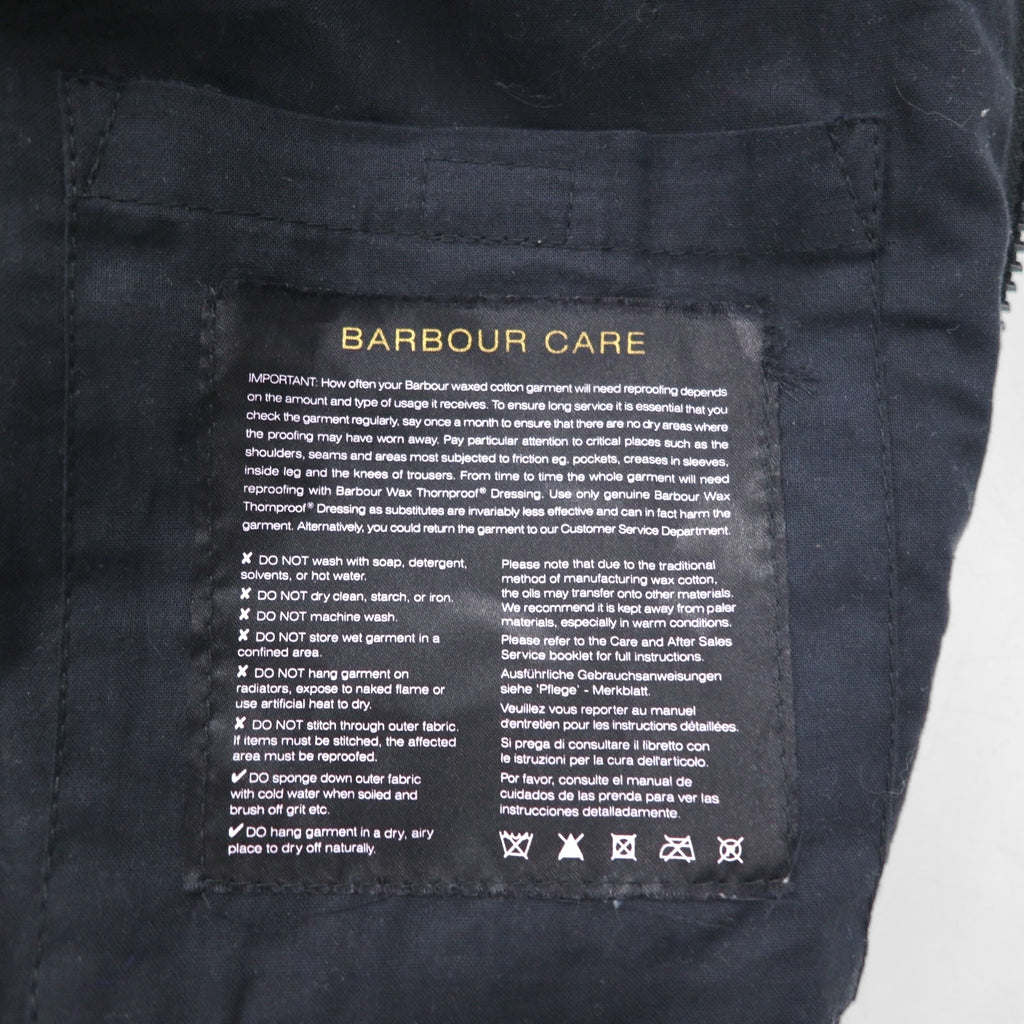 BARBOUR インターナショナル INTERNATIONAL LOCK WAX JACKET オイルド モーターサイクルジャケット M ブラック ダブルジップ MWX1176BK71