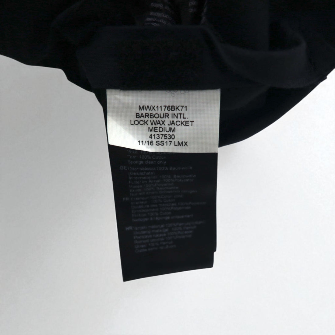 BARBOUR インターナショナル INTERNATIONAL LOCK WAX JACKET オイルド モーターサイクルジャケット M ブラック ダブルジップ MWX1176BK71