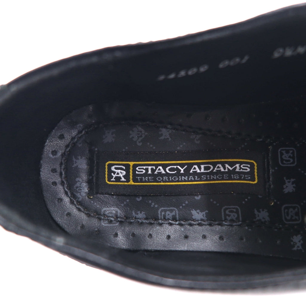STACY ADAMS ストレートチップ ドレスシューズ 27.5cm ブラック レザー ステッチ 外羽根 24509