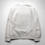 Polo by Ralph Lauren 90s Reverse Weave V-Neck Sweatshirt, Size M, White, Fleece-Lined, Small Pony Embroidery