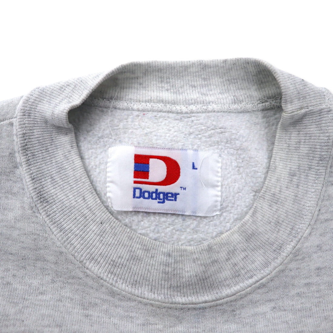 Dodger USA 90's College Print Sweatshirt L Gray Blue Cotton ST. FRANCIS