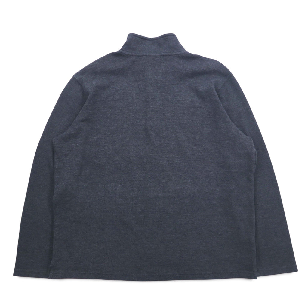 Eddie Bauer Half Button Sweatshirt XL Grey Cotton