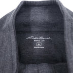 Eddie Bauer Half Button Sweatshirt XL Grey Cotton