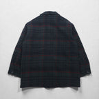 Woolrich 90年代 USA製 メルトンカバーオール ウールジャケット L ブラックウォッチ グリーン チェック 中綿 キルティングライナー