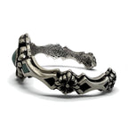 Vintage Silver Bangle Vintage Flare Floral Turquoise Bangle 925 A&amp;A Gothic