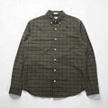 J.CREW アメリカンピマコットン ボタンダウン シャツ M カーキ チェック 胸ポケット SLIM UNTUCKED