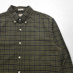 J.CREW アメリカンピマコットン ボタンダウン シャツ M カーキ チェック 胸ポケット SLIM UNTUCKED