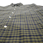 J.CREW アメリカンピマコットン ボタンダウン シャツ M カーキ チェック 胸ポケット SLIM UNTUCKED