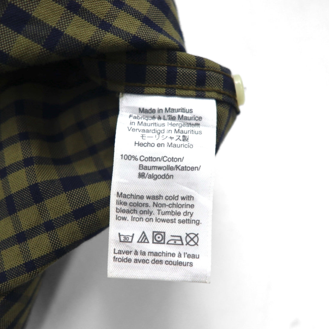 J.CREW アメリカンピマコットン ボタンダウン シャツ M カーキ チェック 胸ポケット SLIM UNTUCKED