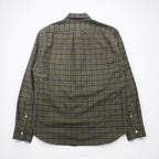 J.CREW アメリカンピマコットン ボタンダウン シャツ M カーキ チェック 胸ポケット SLIM UNTUCKED