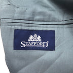 Stafford Navy Blazer, 2B, Tailored Jacket, Size L, Navy, Gold Buttons
