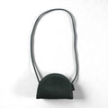 COACH Old Made in USA Half Moon Shoulder Bag Black Leather and Cowhide 9911