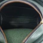 COACH Old Made in USA Half Moon Shoulder Bag Black Leather and Cowhide 9911