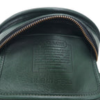 COACH Old Made in USA Half Moon Shoulder Bag Black Leather and Cowhide 9911