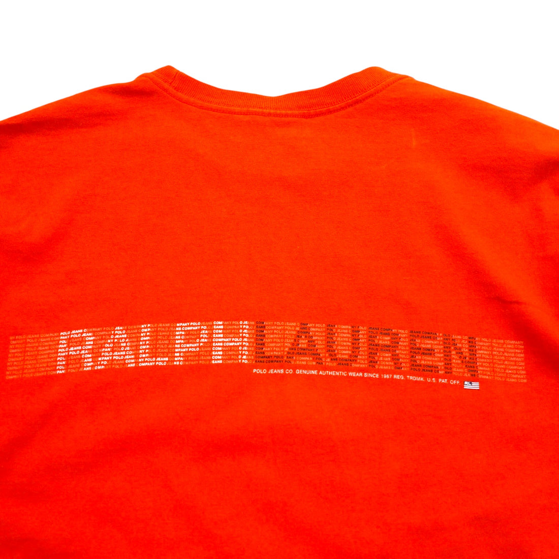 POLO JEANS CO. RALPH LAUREN 90年代 ロゴプリント Tシャツ L オレンジ コットン