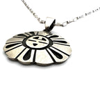 Hopi Vintage Indian Jewelry Necklace, Hopi Indian Jewelry, Sun Face Necklace, Silver 925, Tribal