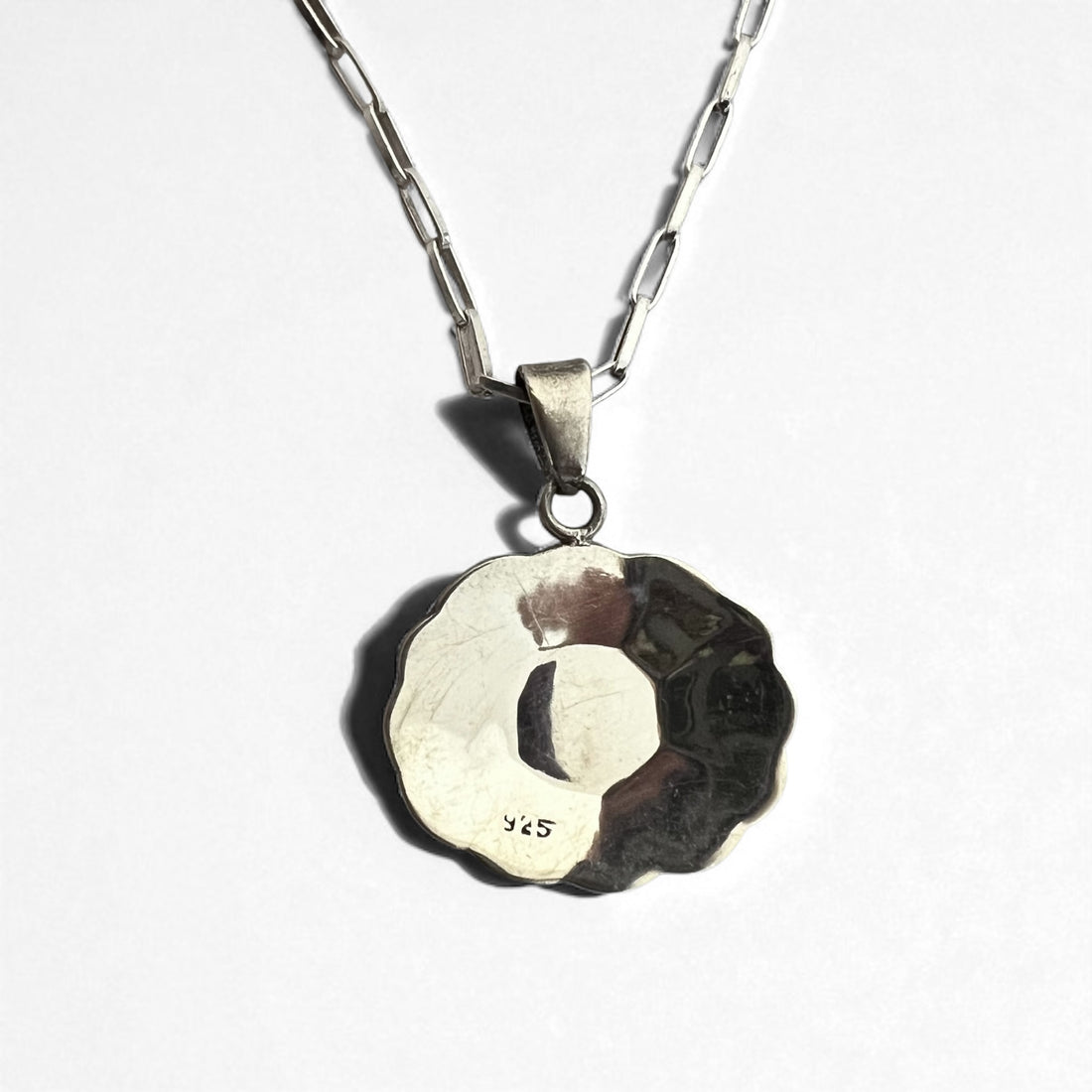 Hopi Vintage Indian Jewelry Necklace, Hopi Indian Jewelry, Sun Face Necklace, Silver 925, Tribal