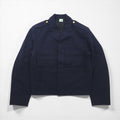 70s Swedish Vintage Military Uniform Ike Jacket, Euro, Size S, Short, with Epaulettes and Gold Buttons, CBV, KARLSKRONA, 70s, Army