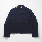 70s Swedish Vintage Military Uniform Ike Jacket, Euro, Size S, Short, with Epaulettes and Gold Buttons, CBV, KARLSKRONA, 70s, Army